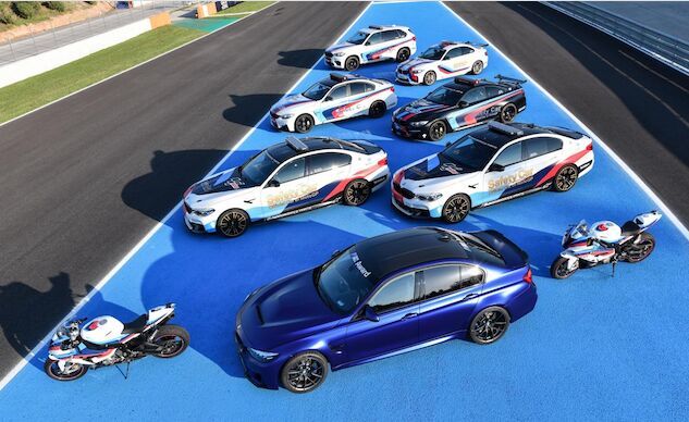 bmw m celebrates 20 years as official car of motogp