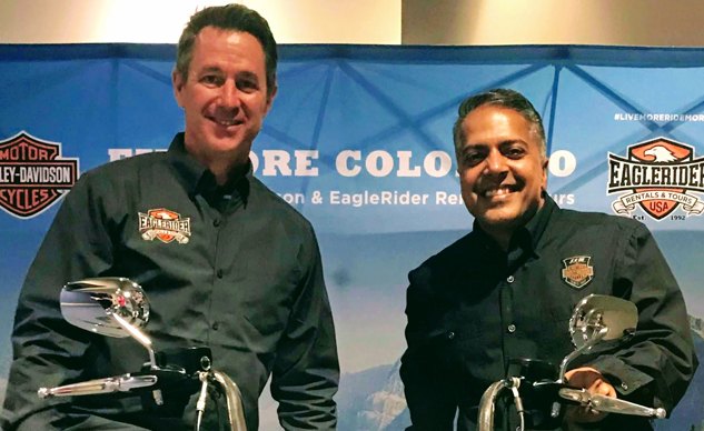 eaglerider and harley davidson make joint appearance at travel industry tradeshow