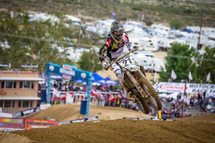 lucas oil pro motocross championship results glen helen national, Jason Anderson led most of Moto 2 and earned his first overall podium of the season Photo Jeff Kardas