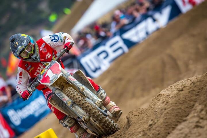 lucas oil pro motocross championship results glen helen national, Zach Osborne saw his 10 race podium streak come to an end after losing out on a tiebreaker for third overall Photo Rich Shepherd