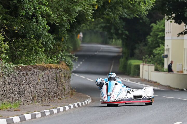 2018 isle of man tt locate im sidecar tt race 1 results, John Holden Lee Cain LCR Honda Silicone Engineering Barnes Racing at Quarry Bends during the LOCATE IM Sidecar TT race one Photo by Dave Kneen Pacemaker Press