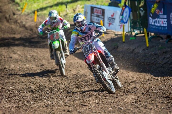 lucas oil pro motocross championship results thunder valley, Ken Roczen led Tomac early in both motos en route to second overall 2 2 Photo Rich Shepard