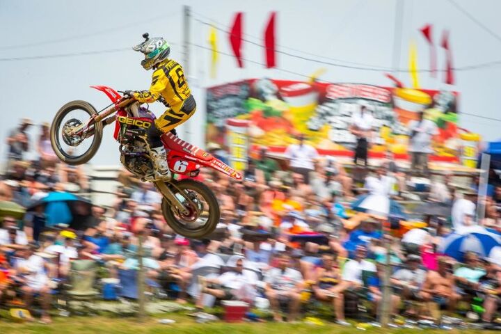 lucas oil pro motocross championship results high point, Martin suffered heartbreak in the second moto and watched both the overall win and points lead slip away Photo Rich Shepherd