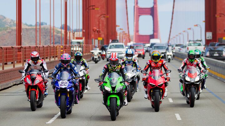 welcome to america worldsbk racers take on the golden gate bridge