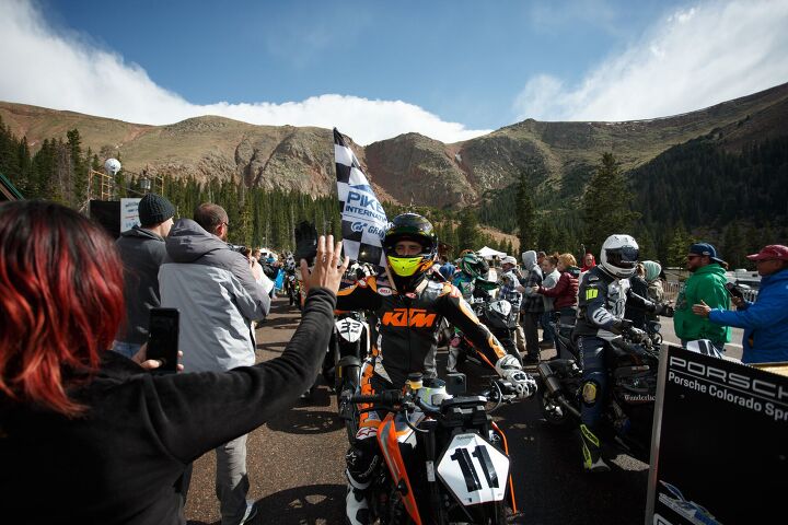 chris fillmore takes record breaking middleweight victory at pikes peak on the ktm