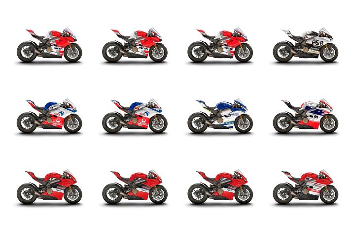 twelve panigale v4 motorcycles from the race of champions to be auctioned