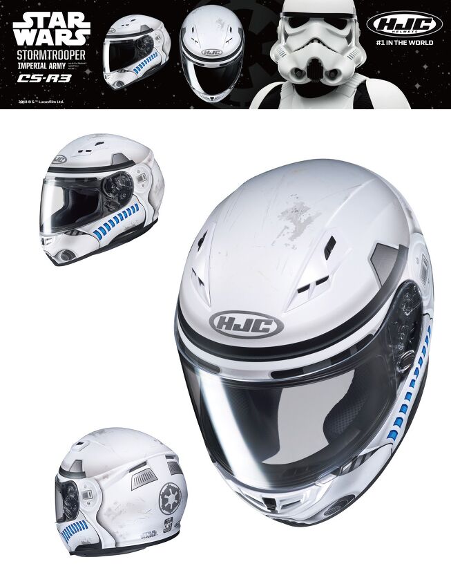 hjc releases new star wars helmet graphics, CS R3 Stormtrooper