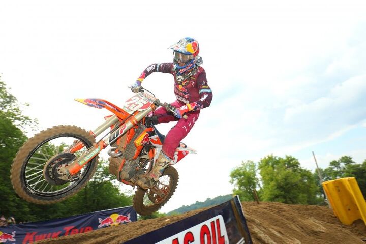 lucas oil pro motocross championship results millville 2018, Marvin Musquin was third overall on the day 4 2 and now trails Tomac by seven points in the standings Photo Jeff Kardas