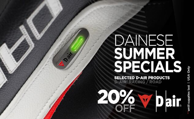 dainese d air now 20 off usa only