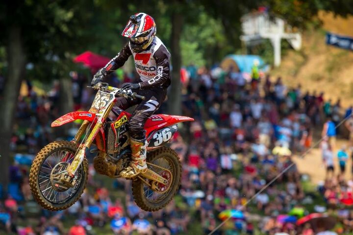 lucas oil pro motocross championship results budds creek 2018, A second moto win helped RJ Hampshire capture his first career victory 2 1 Photo Rich Shephard
