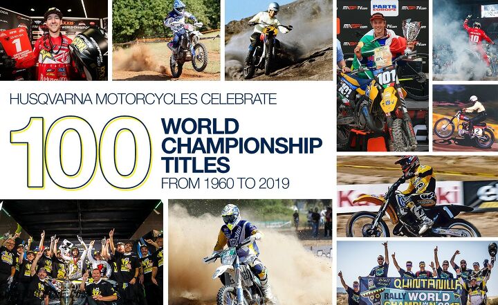 husqvarna motorcycles celebrates 100 world championships