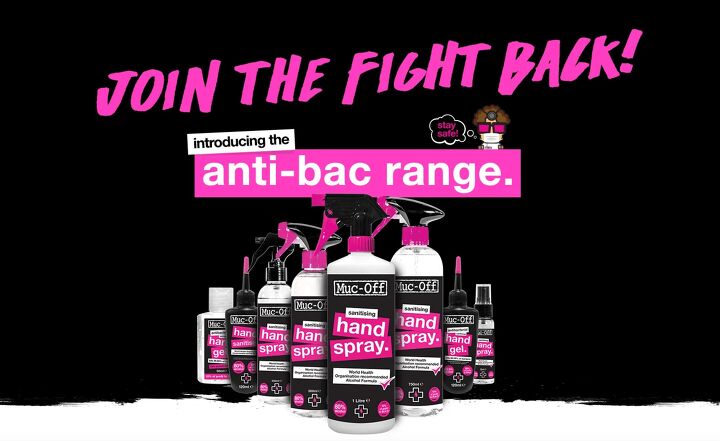 muc off launches range of antibacterial sanitizers cleaners