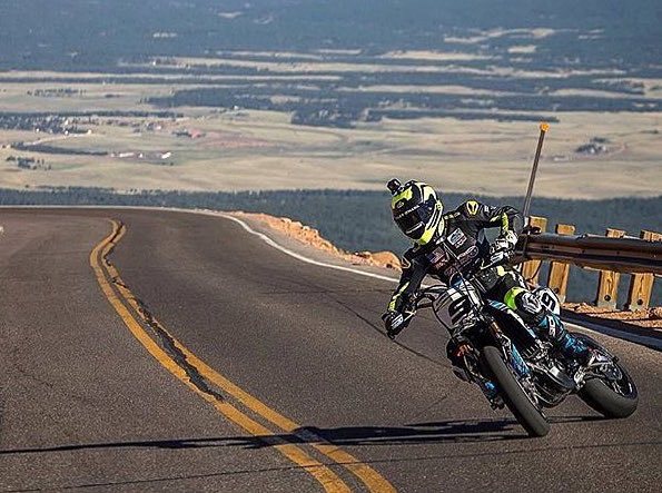 indian challenger to challenge 13 harley davidsons in king of the baggers 1, Tyler O Hara Pikes Peak 2018 Facebook photo
