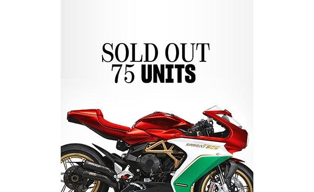 limited edition 75th anniversary mv agusta sold out in seconds