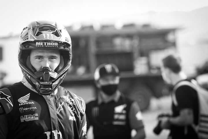 dakar rally day 1 prologue podium 2020 was one for the history books, Tomorrow we wake up really early 4am is start time for the first Moto That would be me I m very fortunate to win the prologue and tomorrow starts the journey Ricky Brabec 1 Monster Energy Honda 2021 Rider