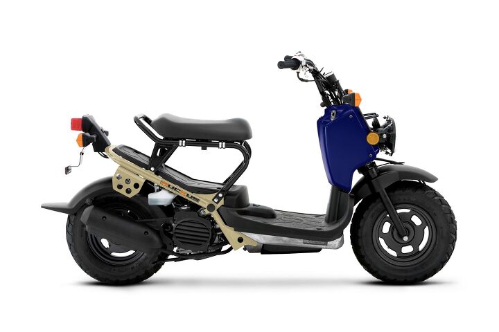 all new honda pcx scooter return of the ruckus and metropolitan cbr300r, 2022 Ruckus Midnight Blue Tan