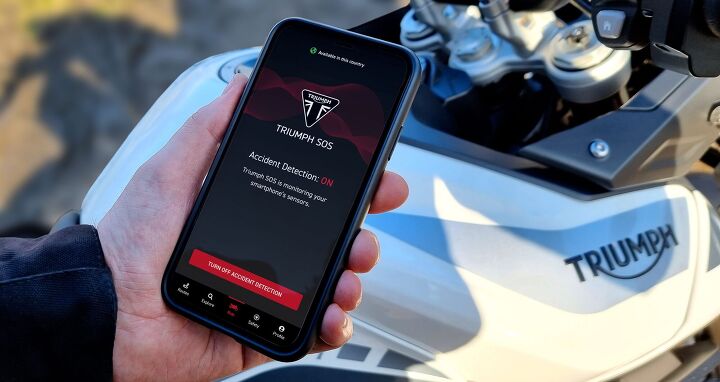 new triumph sos motorcycle accident detection and emergency alerting system