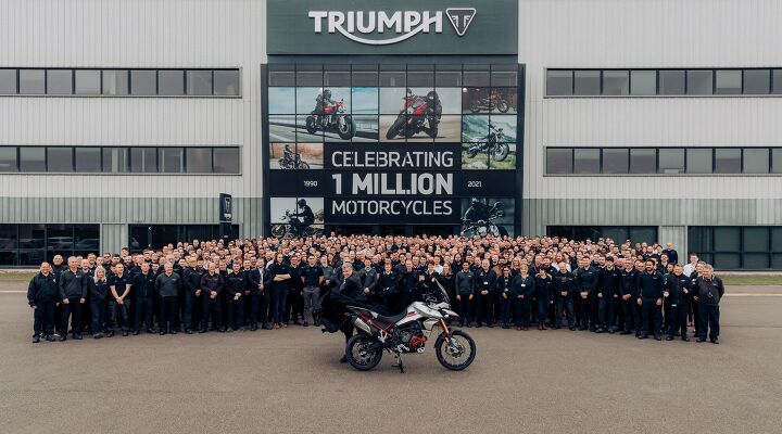 triumph celebrates the one millionth hinckley made bike