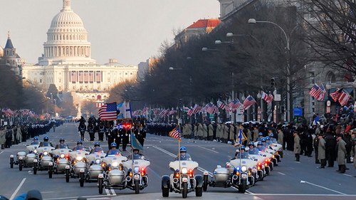 harley davidson tri glide led inauguration parade