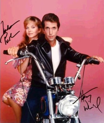the fonz never really rode a motorcycle