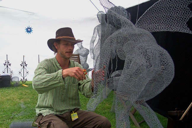 harley davidson wire sculpture