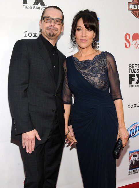 LOS ANGELES, CA – SEPTEMBER 9: Series Creator and Executive Producer Kurt Sutter and actress Katey Sagal arrives for the Season Five Screening of FX's Sons of Anarchy at the Westwood Village Theater on September 8, 2012 in Los Angeles, California. (Photo by Frank Micelotta/PictureGroup)
