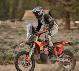 Red Bull Factory KTM’s Toby Price aboard his KTM 450 Rally bike.