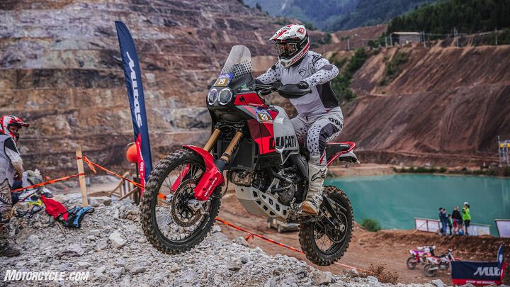 Antoine Meo And Ducati's DesertX Race To An Erzbergrodeo Front Row