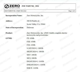 What To Expect From The New 2024 Zero S DS And DSR Models   2024 Zero Model Updates Tipped In Nhtsa Filings 