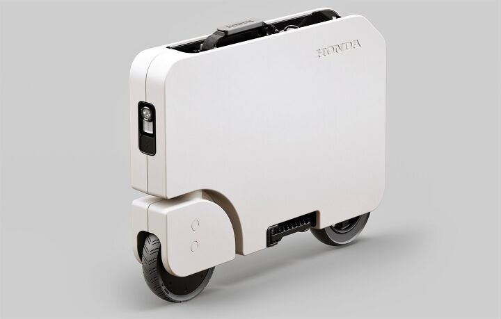 honda motocompacto brings back the foldable suitcase scooter concept