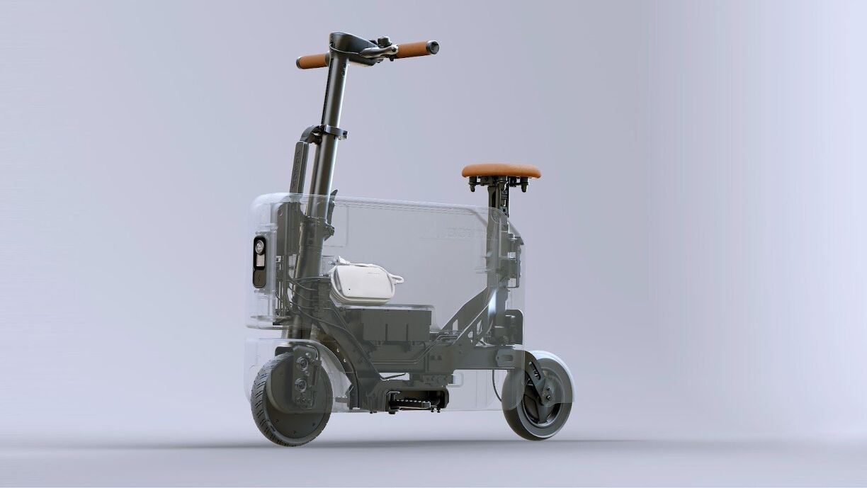 Compact Foldable Motorcycle Honda Motocompacto Brings Back the Foldable Suitcase Scooter Concept ...