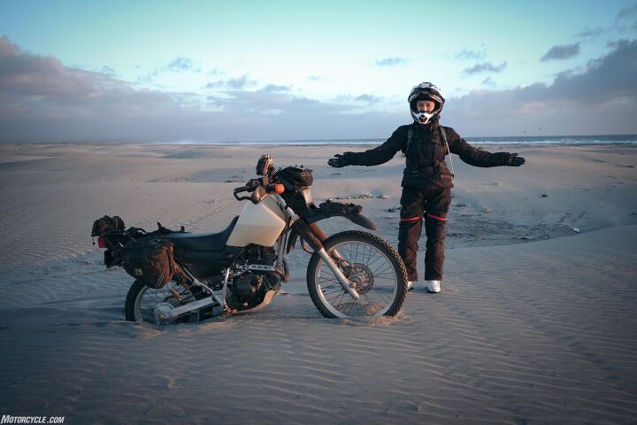 Kyra’s little Yamaha XT225 took her far and wide, the slow way. But it quickly became too tired for the types of adventures she’s interested in having.  