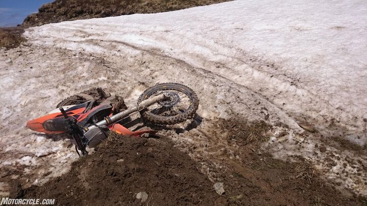 Pathetic attempt to climb the Carpathian mountains in May on my KTM 250 SX-F, alone.