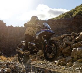 The R 1300 GS “Evo” suspension system seemed to offer much more rider feedback off-road, but we definitely need more time with this machine for further testing.