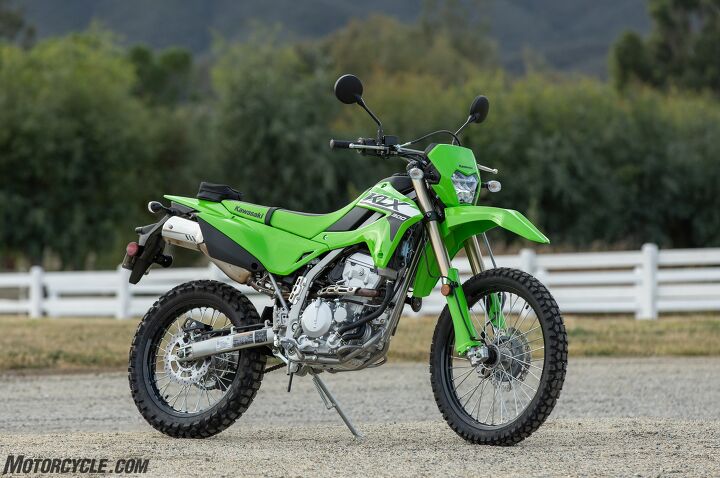 The 2024 KLX300 is slightly more than just Bold New Graphics… but not by much.