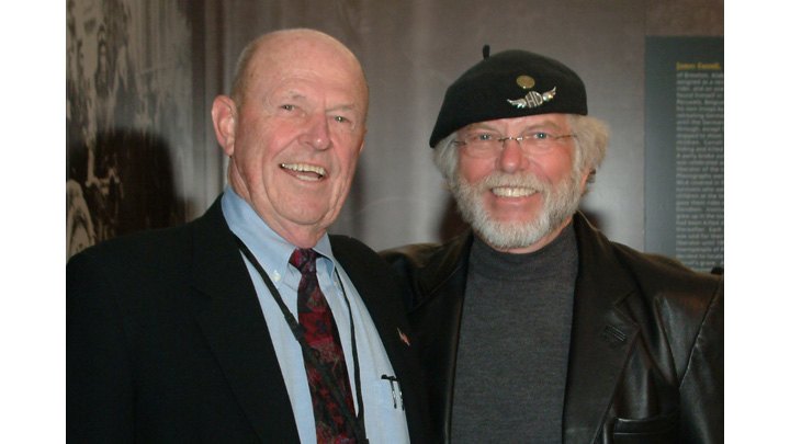 AMA Hall of Famer Tom Heininger (left) with Willie G. Davidson.