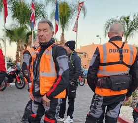 Test rides are serious business. Hence the orange vests… and stern demeanor.