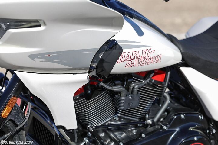 The Screamin’ Eagle graphic is a not-so-subtle nod to the racing and hi-performance parts division.
