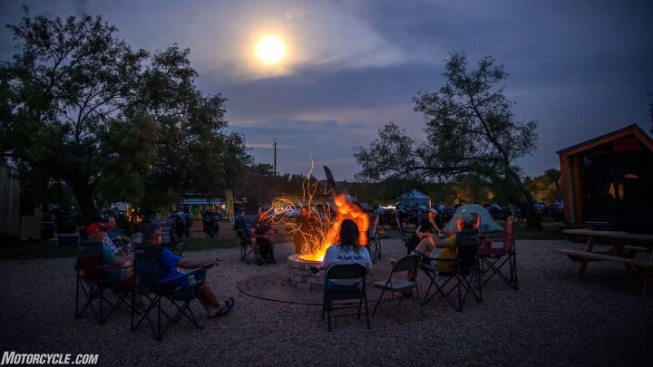 Circled up around the campfire after a long weekend of training.