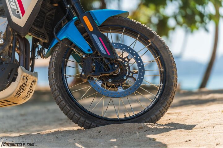 While it does have adequate power, you won’t be feeling any feedback at the lever from that front brake.