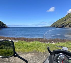 Going off the grid on the Isle of Man on a trusty Suzuki V-Strom 650. Photo by Andrew Capone