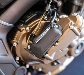 From the outside, the extra components of the E-Clutch system only add a tiny amount to the clutch cover.