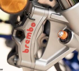 Of the many advantages the Brembo Stylema caliper offers, a big one is the opening at the top of the caliper for better airflow and heat management.