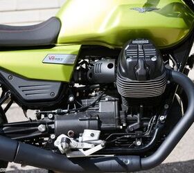 As emissions become tighter, air-cooled engines are going the way of the dodo, making the V7 and its ilk rarer breeds. Also, we know it’s not a transverse engine due to its longitudinal crankshaft orientation, but that’s what Guzzi calls it. Please direct all comments and emails to them, so they can read it in a silly voice at their offices. 