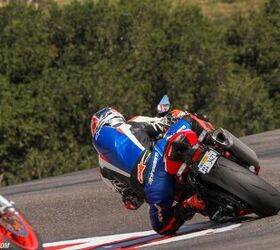 A light touch goes a long way with Honda’s fire-breather. That certainly reduces fatigue when compared to machines that require more input like the ZX-10R, while the revised ergonomics continue toward a less tiring goal.