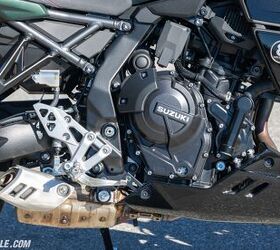 The familiar 776cc Parallel-Twin engine we know and love in the rest of the GSX-8 family is alive and well here.