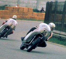 Paul Smart (#16) and Bruno Spaggiari (#9) finished 1-2 in the 1972 Imola 200, a race created to be Europe's answer to the Daytona 200.