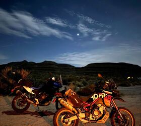 The desert under a nearly full moon was a beautiful sight.