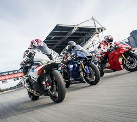 Getting to share the track with the likes of the legendary Jeremy McWilliams (left) who, at age 61, was still waxing the floor with the assembled talent, and guys like two-time Endurance World Champion Karel Hanika (center) reminded me (and most of the others) that there is always someone faster.