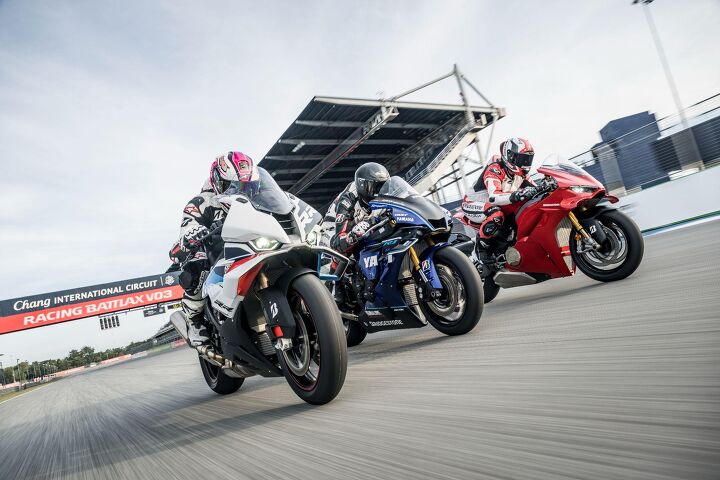Getting to share the track with the likes of the legendary Jeremy McWilliams (left) who, at age 61, was still waxing the floor with the assembled talent, and guys like two-time Endurance World Champion Karel Hanika (center) reminded me (and most of the others) that there is always someone faster.
